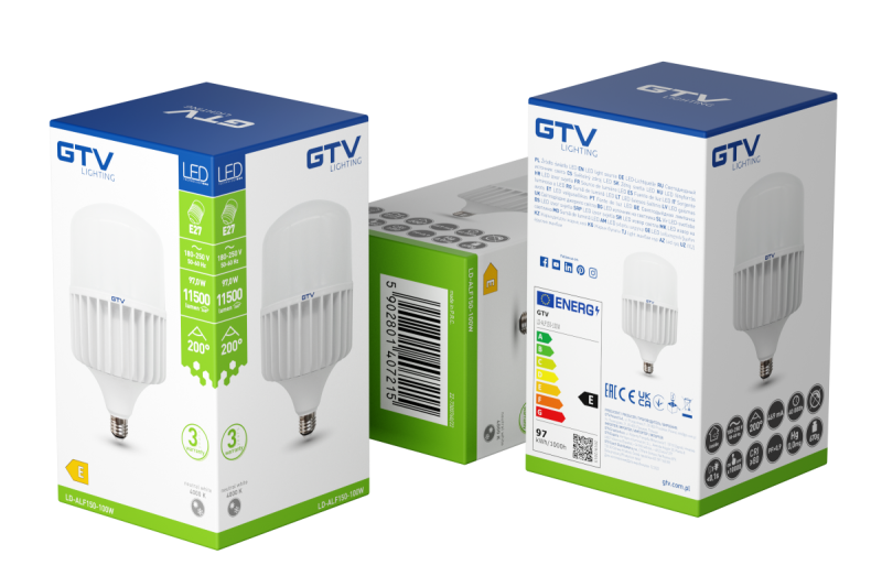 LED LIGHT SOURCE, A-G, F150, 4000K, 97.0W, E27, AC180-250V, 200°, 11500lm, 467mA 1208962608