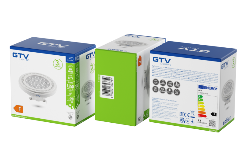 LED LIGHT SOURCE, A-G, AR111, 4000K, G53, 12,5W, DC12V, 40°, 1250lm, white 1208962614