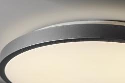 Ceiling lamp ATOL LED, Ø400mm, 4000K, 32W, 2560lm, AC220-240V, 50/60 Hz, PF>0,9, IP54, silver, 3y 1208962643