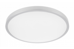 Ceiling lamp ATOL LED, Ø400mm, 3000K, 32W, 2560lm, AC220-240V, 50/60 Hz, PF>0,9, IP54, silver, 3y 1208962646