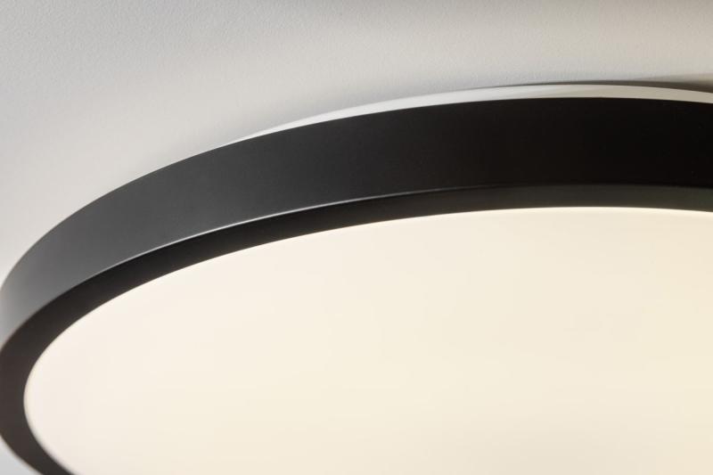 Ceiling lamp ATOL LED, Ø400mm, 3000K, 32W, 2560lm, AC220-240V, 50/60 Hz, PF>0,9, IP54, black, 3y 1208962647