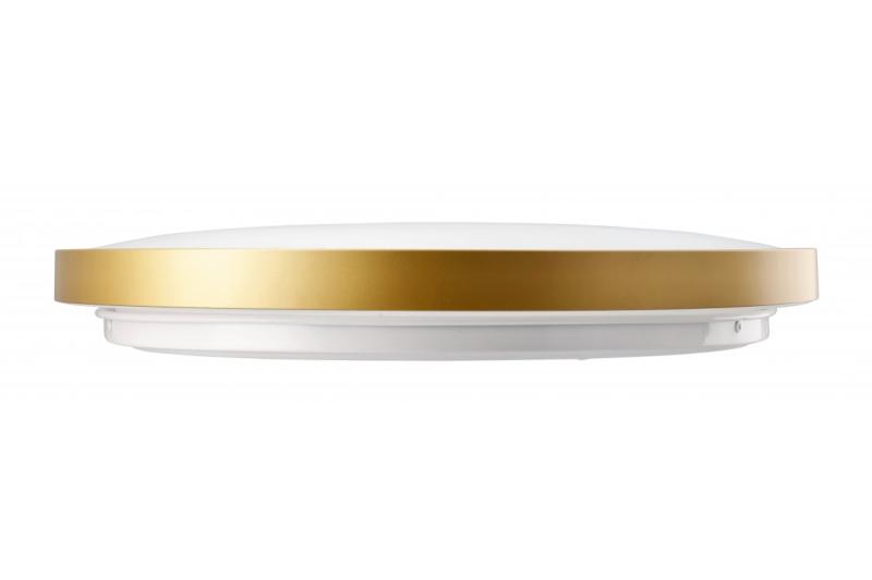 Ceiling lamp ATOL LED, Ø400mm, 3000K, 32W, 2560lm, AC220-240V, 50/60 Hz, PF>0,9, IP54, gold, 3y 1208962648