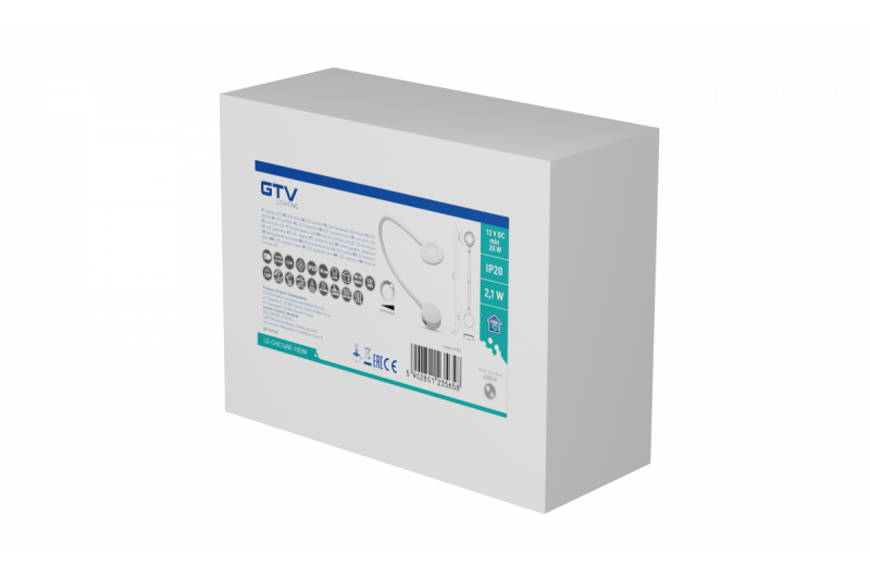 Chicago USB dimmable LED lamp, (5V 1A+2,1A), 12V, 16 LED, white neutral, 2.1W, white, 1.5 cable 1208962699