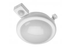 LED bulkhead fixture DELTA 6W ROUND with sensor, 6W, 400lm, AC220-240V, 50/60 Hz, PF>0,5, RA>80, IP54, beam angle 120°, neutral white 4000K, white housing 1208962723