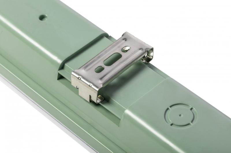 Waterproof fixture HELIOS-LED 136 BIS, T8 LED, G13, AC220-240V, 50/60Hz, IP65, ABS/PS, with wiring for one side power supply LED tubes, gray housing 1208962835