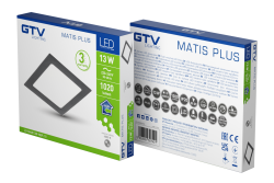 MATIS PLUS LED luminaire, downlight, 13W, black, 4000K, 1020lm, AC220-240V, mortise, IP20, 120° 1208962977