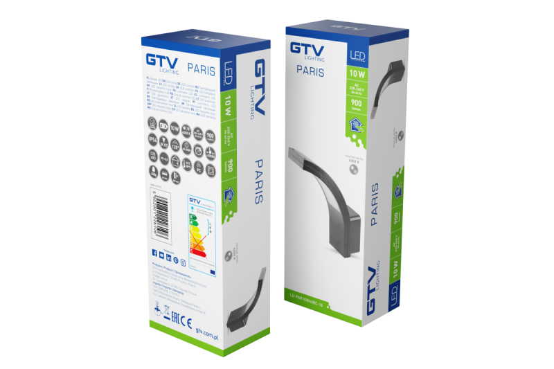 Decor PARIS LED-lamp 10W 900lm IP54 AC220-240V 50/60Hz 140° 4000K grijs 1208963098