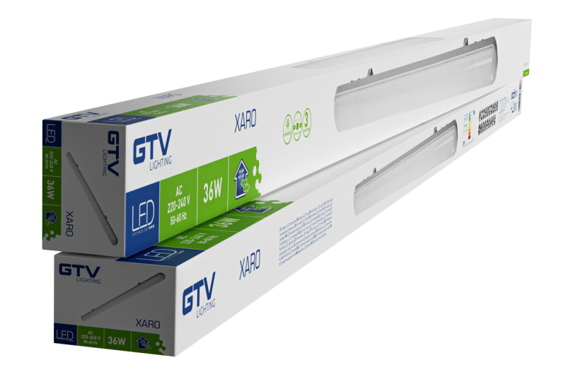 XARO LED airtide lamp, 36W, 4400lm, AC220-240V, 50/60 Hz, PF>0.9, RA>80, IP65, 4000K, 120cm 1208963265