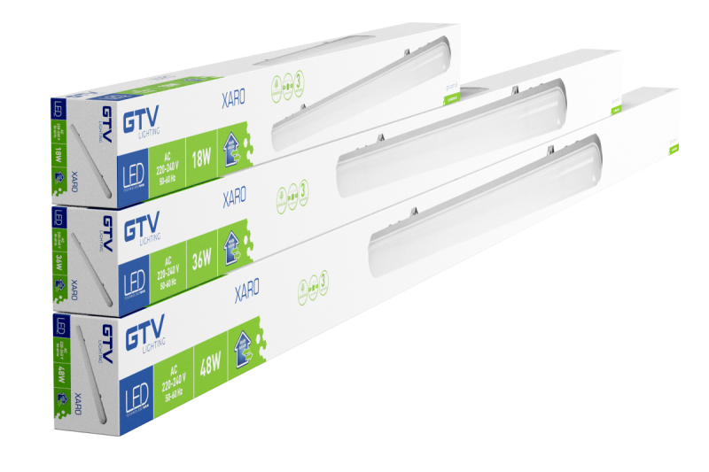 XARO LED airtide lamp, 48W, 5800lm, AC220-240V, 50/60 Hz, PF>0.9, RA>80, IP65, 4000K, 150cm 1208963266