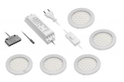 Set of 5 Castello LED luminaires, first in switch, power supply 30W, 12V DC, warm white, distributor 1208963268