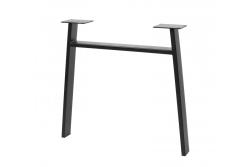 Table leg INDUSTRIA 710 mm x 820 mm, trapezoid with a crossbar, profile 80 x 20 mm, black 1208963593
