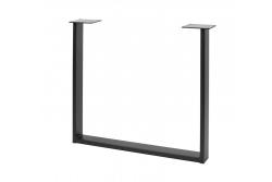 Table leg INDUSTRIA, 710 mm x 820 mm, rectangular, profile 80 x 20 mm, black 1208963596