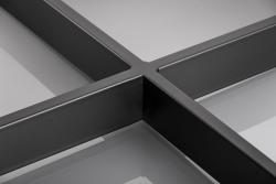 Frame leg GTV INDUSTRIA, cross, H=710 mm, W=820 mm, profile 80 x 20, steel, black 1208963603