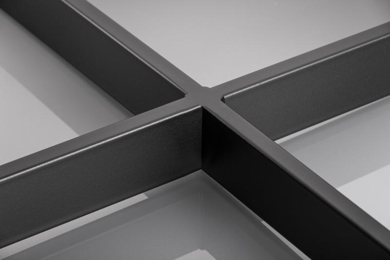 Table leg INDUSTRIA 710 mm x 820 mm, PRO cross, profile 80 x 80 mm, black 1208963608