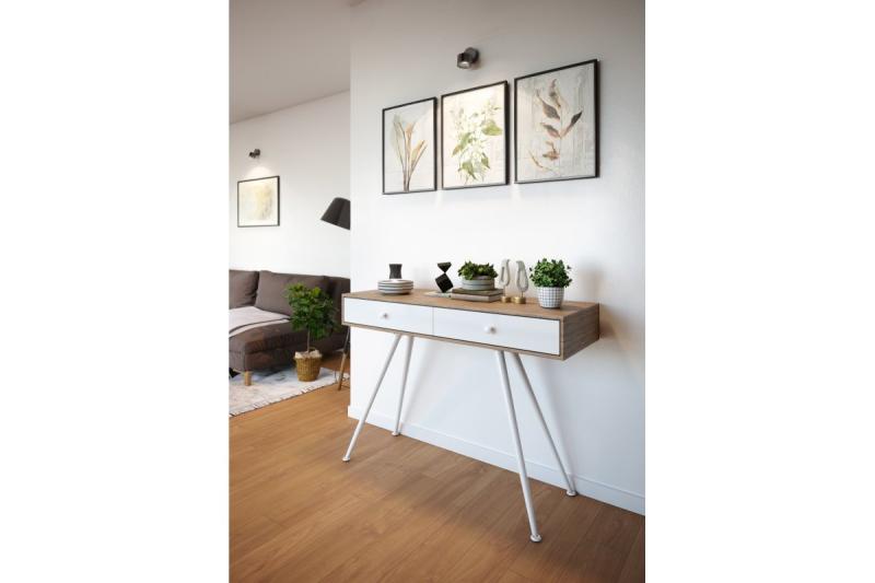 Leg 40 x 710 X-LINE inclined, foldable, adjustable foot, white 1208963655