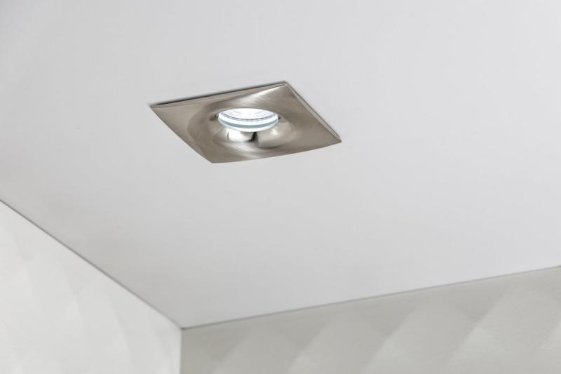 Decor Plafondspot armatuur ALESSIO IP54 vierkant inox/satijn. 1208963701