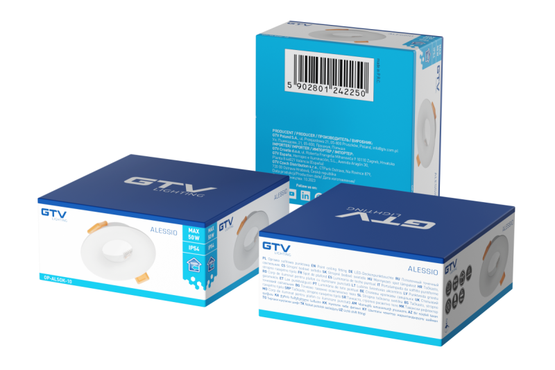 Decor Plafondspot armatuur ALESSIO IP54 rond wit. 1208963703