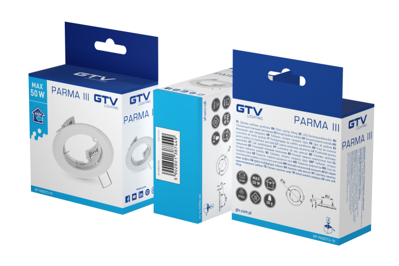 Decor Plafondspot PARMA III IP20 rond wit 1208963756