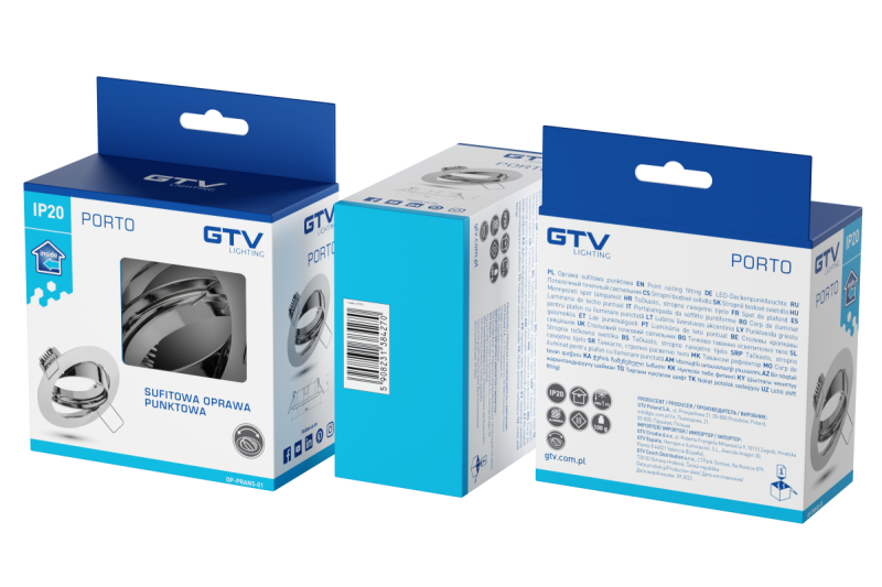 Decor PORTO-K plafondspot armatuur IP20 rond chroom hoekverstelbaar TYPE 5515 1208963779