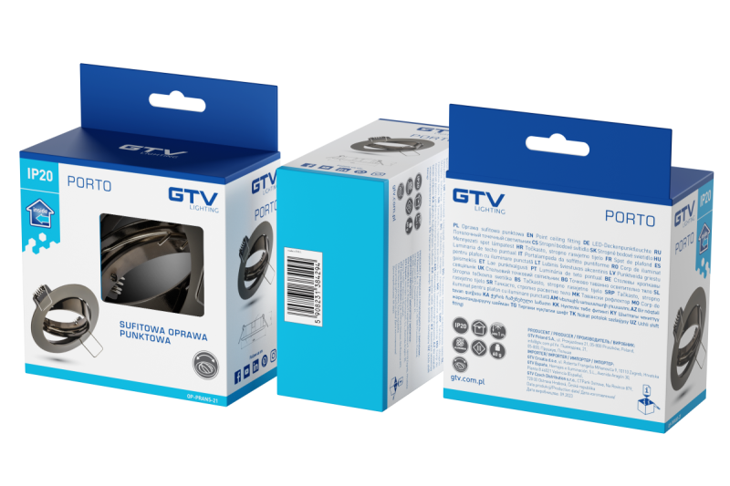 Decor PORTO-K plafondspot armatuur IP20 rond zwart chroom hoekverstelbaar TYPE 5515 1208963781