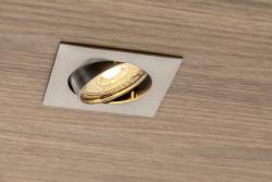 Decor PORTO-K plafondspot armatuur IP20 vierkant inox hoekverstelbaar TYPE DT10 1208963784