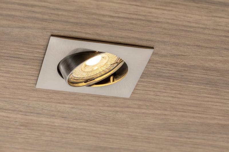 Decor PORTO-K plafondspot armatuur IP20 vierkant inox hoekverstelbaar TYPE DT10 1208963784