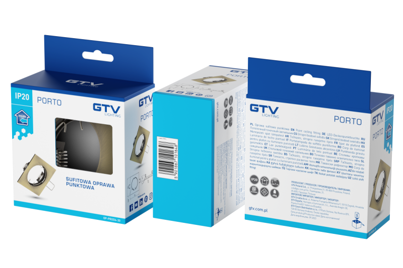 Decor PORTO plafondspot armatuur IP20 vierkant patina TYPE DS10 1208963794