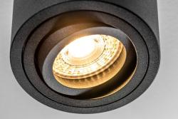 Decor Plafondarmatuur AVEIRO BIS aluminium 80x90mm IP20 max 20W rond zwart. 1208963838