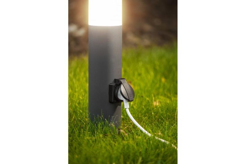 Decor CORTA-P 40 tuinlamp E27 MAX.25W IP44 AC220-240V 50-60Hz stopcontact max. 3000W paal grafiet. 1208963861