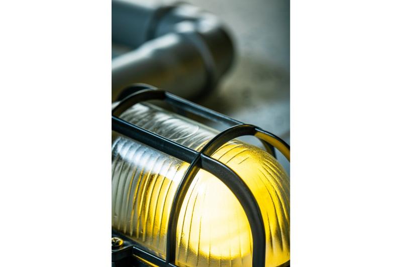 Bulkhead fixture SANGUESA KAY, max 40W, E27, AC220-240V, 50-60Hz, IP44, ABS/glass, black 1208963905