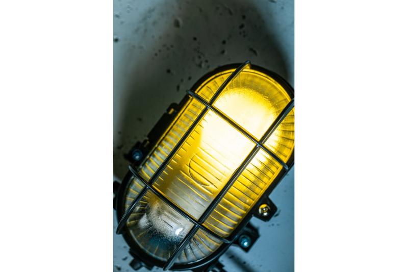 Bulkhead fixture SANGUESA KAY, max 40W, E27, AC220-240V, 50-60Hz, IP44, ABS/glass, black 1208963905