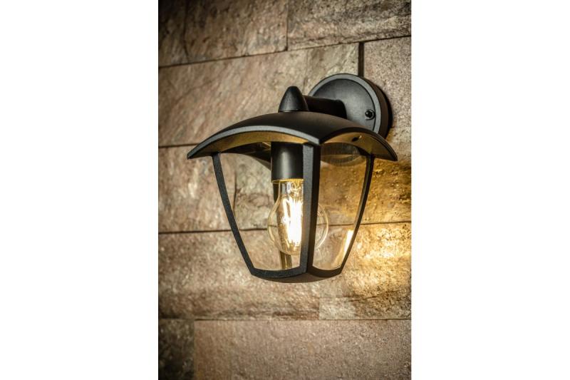 Decor Tuinarmatuur MARINA-AD E27 MAX.20W IP54 AC220-240V 50-60Hz rechte onderste wandlamp zwart. 1208963929