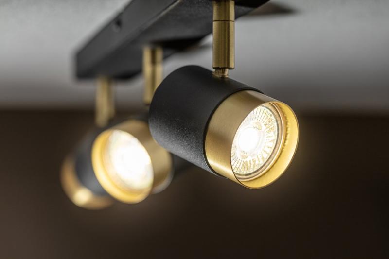 Decor Plafondarmatuur ORIO aluminium 43.0x5.5x14.0 IP20 3*GU10 max. 50W rond zwart. 1208963967