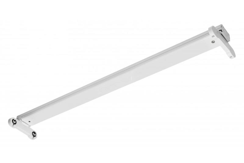 Fixture for LED tubes OSL SLIM-2x120 T8 LED, G13, AC220-240V, 50/60Hz, IP20, with wiring for one side power supply LED tubes, surface mounted, white housing 1208963972