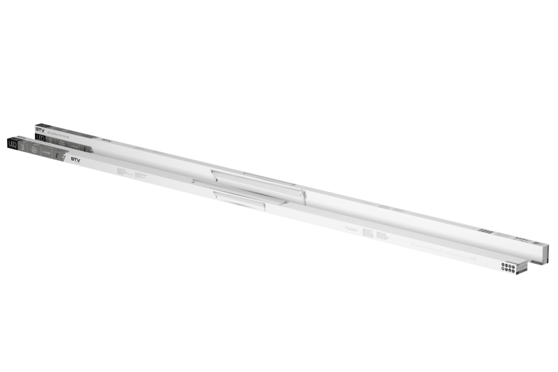 Fixture for LED tubes OSL SLIM-2x150 T8 LED, G13, AC220-240V, 50/60Hz, IP20, with wiring for one side power supply LED tubes, surface mounted, white housing 1208963973