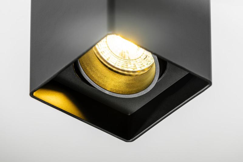 Decor Plafondlamp armatuur RESTO PC 80x80x125mm IP20 max 20W vierkant zwart. 1208963987