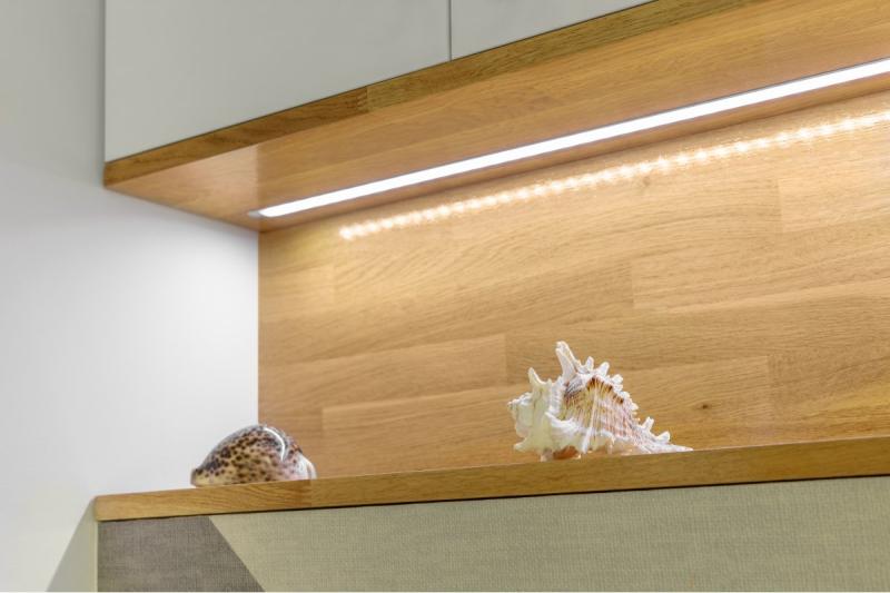 LED aluminum profile with GLAX flange white 2 m (recessed) 1208964070