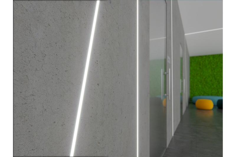 LED PROFILE GLAX linear for GK boards 3m, non-anodized 1208964075