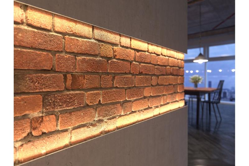 LED PROFILE GLAX wall for GK boards 3m + technical casing, non-anodized 1208964078