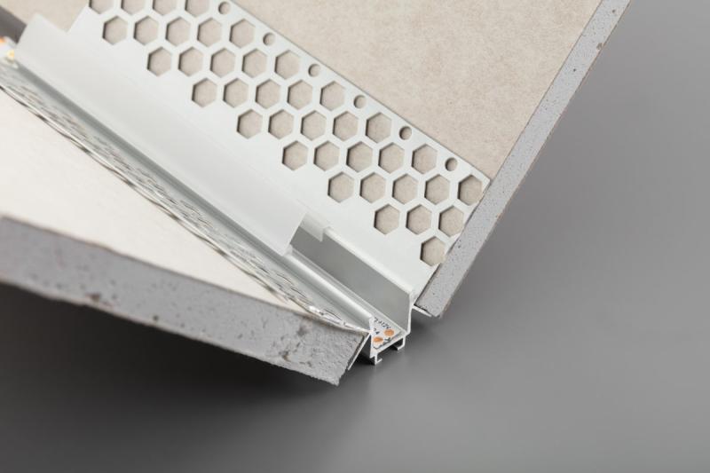 LED profile GLAX angled, internal for GK boards 3m, non-anodized 1208964081