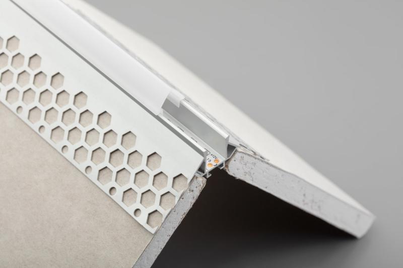 LED profile GLAX angled, external for GK boards 3m, non-anodized 1208964083