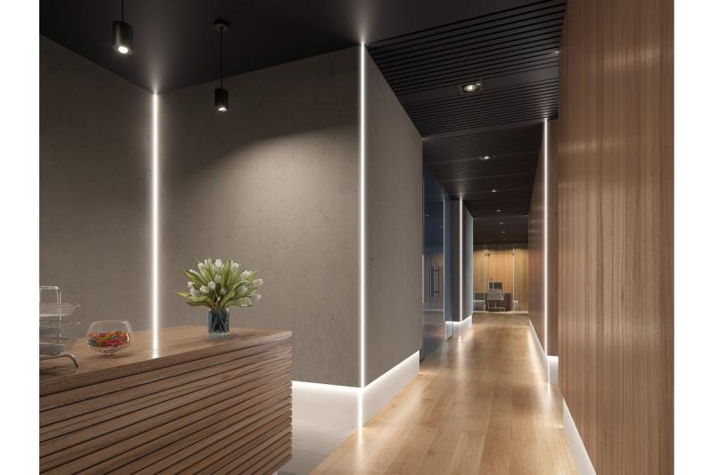 LED profile GLAX angled, external for GK boards 3m, non-anodized 1208964083