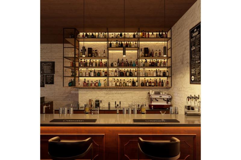 LED aluminum profile applied GLAX Mini black matt 2 m 1208964101