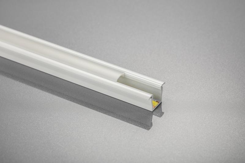 LED Aluminum Profile with GLAX Mini Flange High 12.5mm White 2m (Mortise) 1208964110