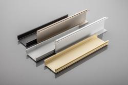 Aluminum profile, handleless system VELLO with LED function, C, black, length 3 m 1208964211