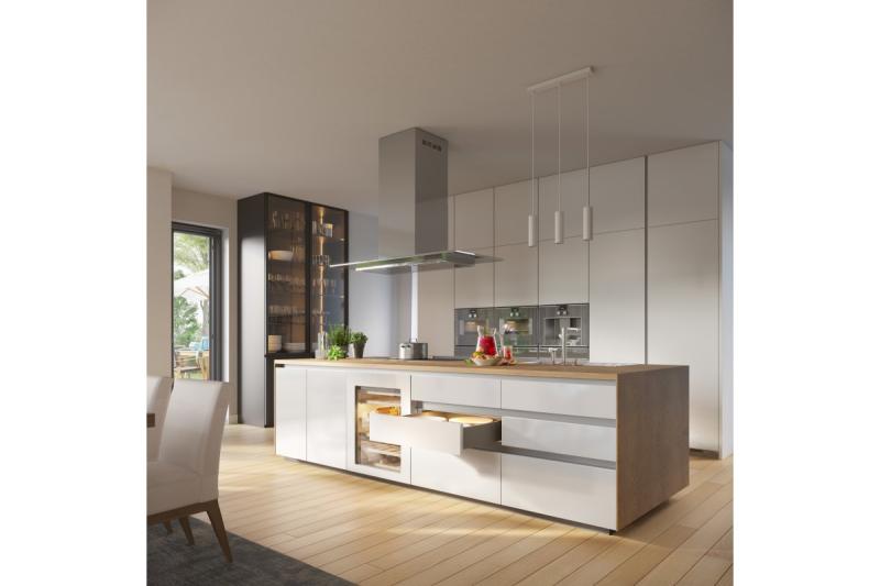 Aluminum profile, handleless system VELLO with LED function, L, silver, length 3 m 1208964217