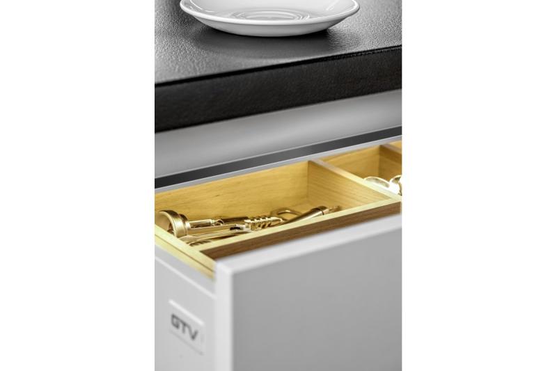 Aluminum profile, handleless system VELLO with LED function, L, inox, length 3 m 1208964218