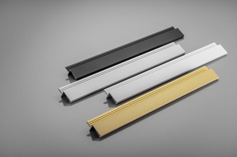 GTV VELLO profile, handleless system, retain, L=3000 mm, 16 mm, Al, black 1208964236