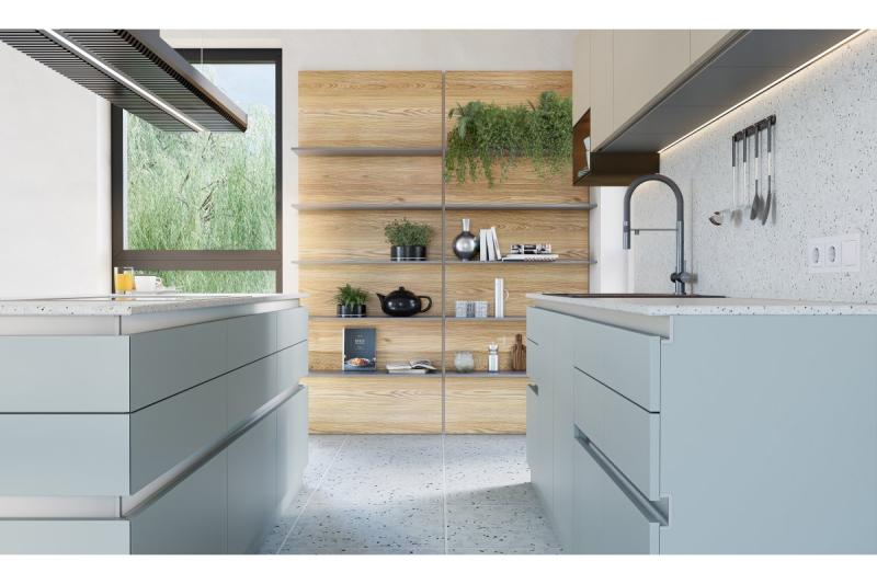 GTV VELLO profile, handleless system, slewing, L=3000 mm, 18 mm, Al, aluminium 1208964238