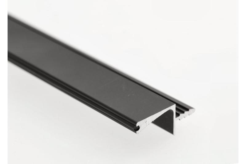 GTV VELLO profile, handleless system, retain, L=3000 mm, 18 mm, Al, black 1208964240